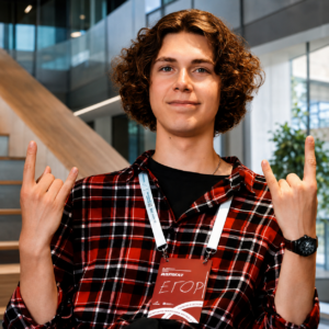Yegor Krasikov, an EKTU student and a participant in the Yessenov Foundation English Language Program